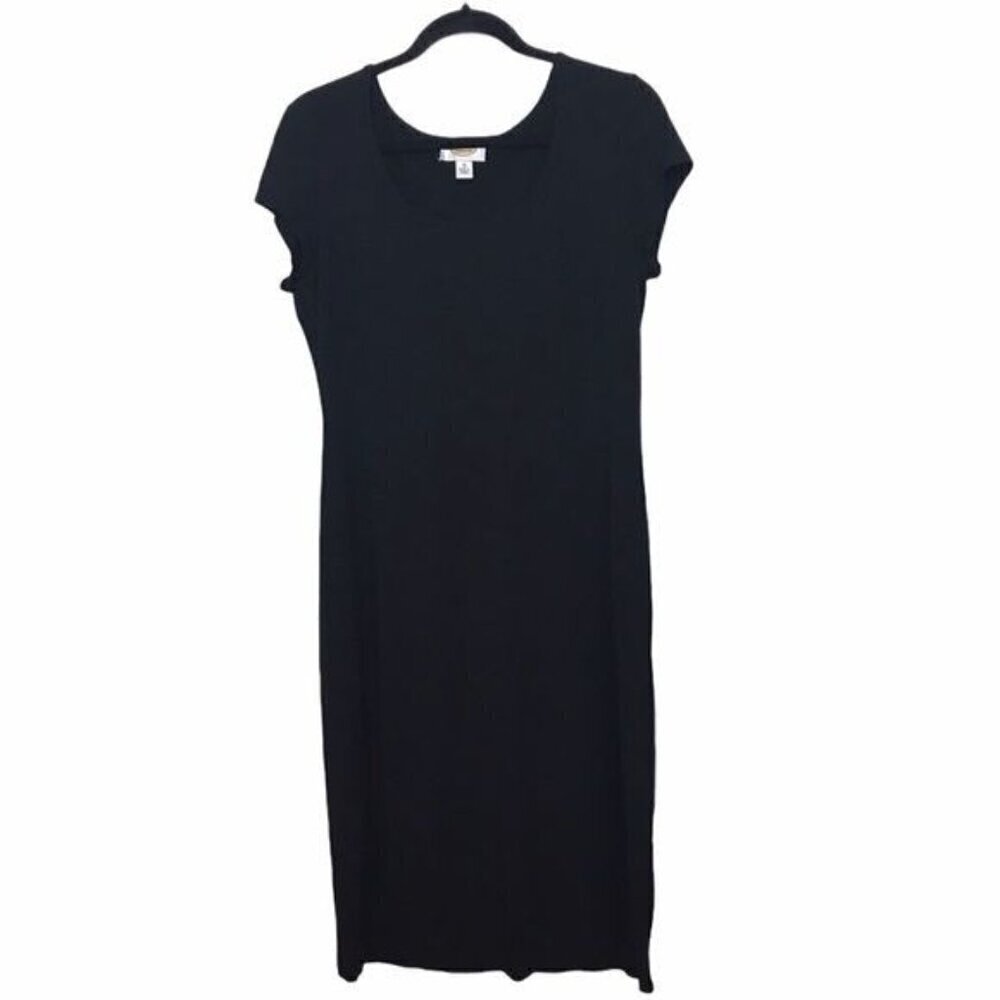 Talbots Black Short Sleeve Tee T Shirt Dress Medium